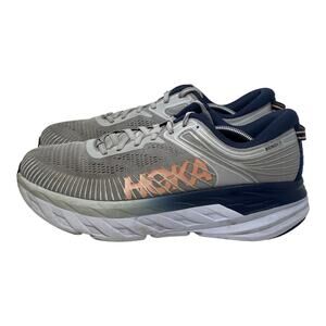 Hoka One One Bondi 7 Running Shoes In Lunar Rock/Black Iris Women’s Size 9.5